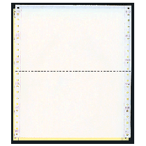 9-1/2 x 5-1/2" Continuous Paper, Color, 2 Part, Side Perfs