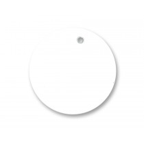 3" Strong Vinyl  Circle Tags  White