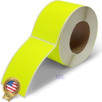 Rectangle Inventory Color Coding Labels - Yellow - 3 x 5