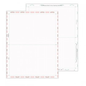 8 1/2″ x 11″ Pressure Seal  Form,blank, with Blockouts, V Fold