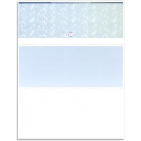 Blank Laser Top Check Paper, Blue/Green Prismatic