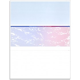 Blank Laser Middle Check Paper, Blue/Red Prismatic