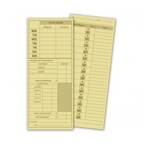 3 1/2 X 8 1/2" Daily Job Time Card