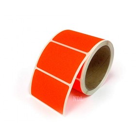 Rectangle Inventory Color Coding Labels - Red - 3 x 2
