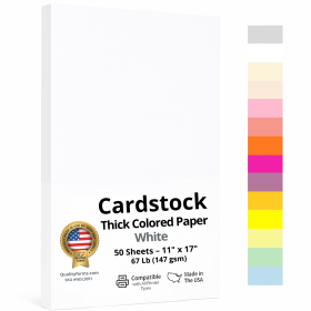 11 x 17" Ledger, 67 Lb. Cover Card Stock, White