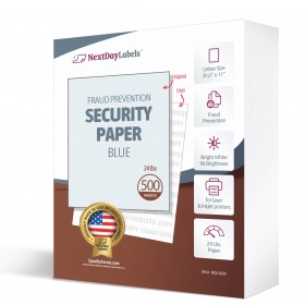 Security Paper,1 Part, Light Blue