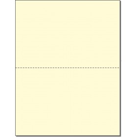 8-1/2 x 11" 20#,Canary, Perforated Paper, 1 Horizontal perf at 5-1/2"