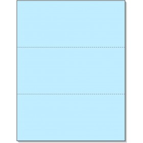 8-1/2 x 11 20# Blue Paper 2 Horizontal Perforations @ 3-2/3 & 7-1/3 from bottom 