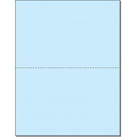 8-1/2 x 11" 20#, Blue,  Perforated Paper, 1 Horizontal perf at 5-1/2"