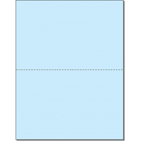 8-1/2 x 11" 20#, Blue,  Perforated Paper, 1 Horizontal perf at 5-1/2"