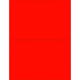 8-1/2" x 11" Fluorescent Red 2 Labels per Sheet 8-1/2" x 5-1/2"