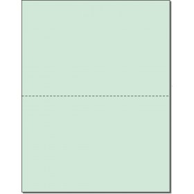 8-1/2 x 11" 20#, Green,  Perforated Paper, 1 Horizontal perf at 5-1/2"