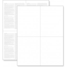 W-2 Forms 4-Up Version "Instructions on Back" for 2025