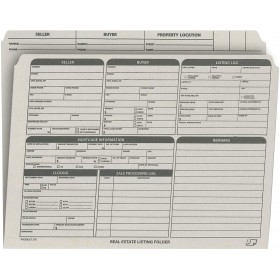 Real Estate Folder Right Panel List Letter Size, Gray