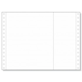 9-1/2 x 7" Continuous Paper, White,1 Part, With Extra Vertical Perforation