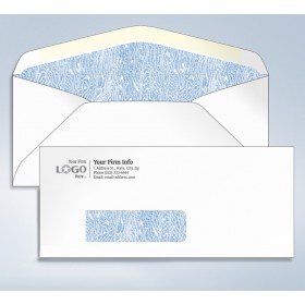  Imprinted Tinted Envelope,w/window, #10,4 1/8 x 9 1/2 