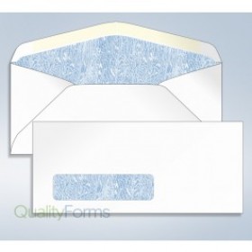 Blank Tinted Envelope,w/window, #10, 4 1/8 x 9 1/2 