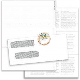 2023 3-Up W-2 Tax Forms (100 Sheets & Self Seal Envelopes) for Laser or Inkjet, Instructions Printed on The Back.