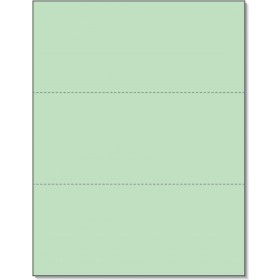 8-1/2 x 11" 20# Green Paper 2 Horz. Perf. 3-2/3 & 7-1/3 