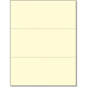 8-1/2 x 11" 20# Canary Paper 2 Horizontal Perforations @ 3-2/3 & 7-1/3 from bottom