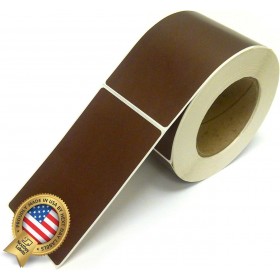 Rectangle Inventory Color Coding Labels - Brown - 3 x 5