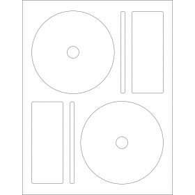 8-1/2 x 11  CD/DVD Label 2 per Page