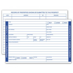 Real Estate Prospect Cards