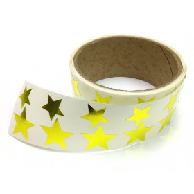 Metallic Foil Star Stickers, Gold