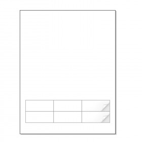 Integrated Label Form 6 Labels 2.5 x 1
