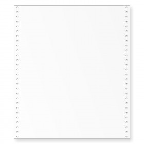 9-1/2 x 11" Continuous Paper 15# White, 4 Part, No Side Perfs