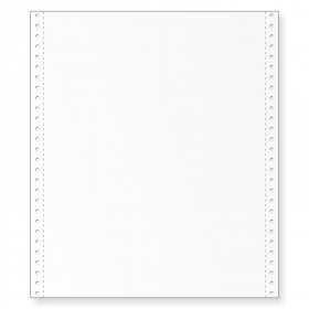 9-1/2 x 11" Continuous Paper 15# White, 2 Part, Side Perfs