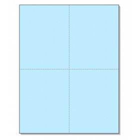 8-1/2 x11 Laser Cards 4 Up - Blue