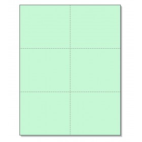 8-1/2 x11 Laser Cards 6 Up - Green