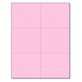 8-1/2 x11 Laser Cards 6 Up - Pink