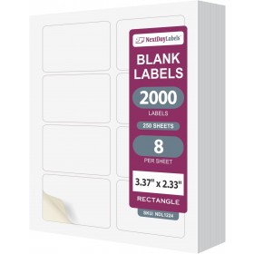 8-1/2" x 11" 8 Labels per Sheet 3-3/8" x 2-1/3" Each Label