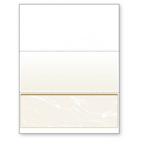 Blank Laser Bottom Check Paper, Gold