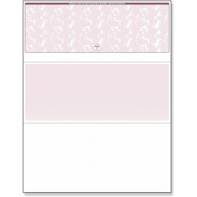 Blank Laser Top Check Paper, Burgundy