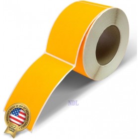 Rectangle Inventory Color Coding Labels - Orange - 3 x 5