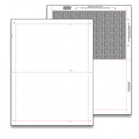 8 1/2" x 11" Pressure Seal Form, Multi-Purpose Blank Face, V Fold With Blockouts.