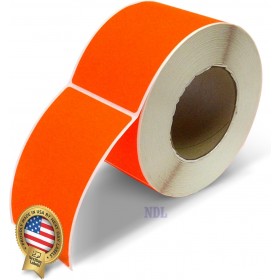 Rectangle Inventory Color Coding Labels - Red - 3 x 5