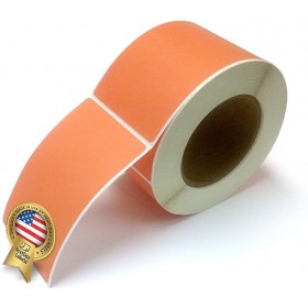 Rectangle Inventory Color Coding Labels - Salmon - 3 x 5