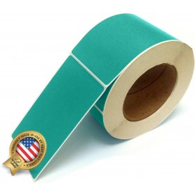 Rectangle Inventory Color Coding Labels - Teal - 3 x 5