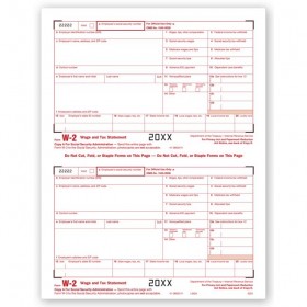 2025 Laser W-2, Federal Copy A