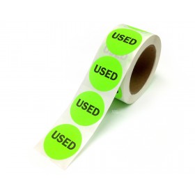 2" Inventory Control/Date 500 Permanent Labels  Green “Used” Labels  3" Core