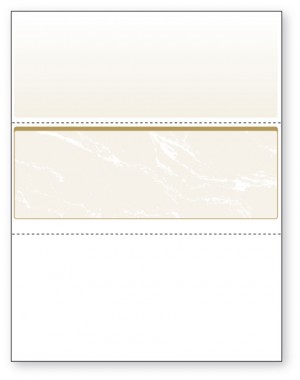 Blank Laser Middle Check Paper, Gold