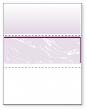 Blank Laser Middle Check Paper, Purple