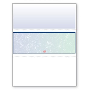 Blank Laser Check Blue/Green Prismatic Check in Middle