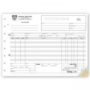 Classic, Wide Body Wholesalers Invoices, 11 X 8 1/2"