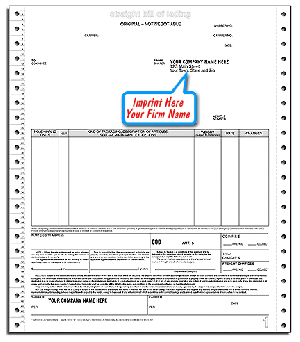 Straight Bill of Lading Continuous - WITH CO. NAME IMPRINT -