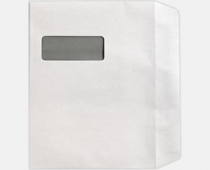 9 x 12  Booklet  White Imprint, Window Envelopes